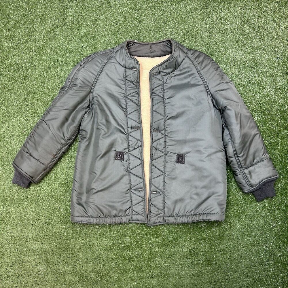 Vintage 60s USAF Military Liner Jacket Liner Men's Lar Flight Wool Size Medium